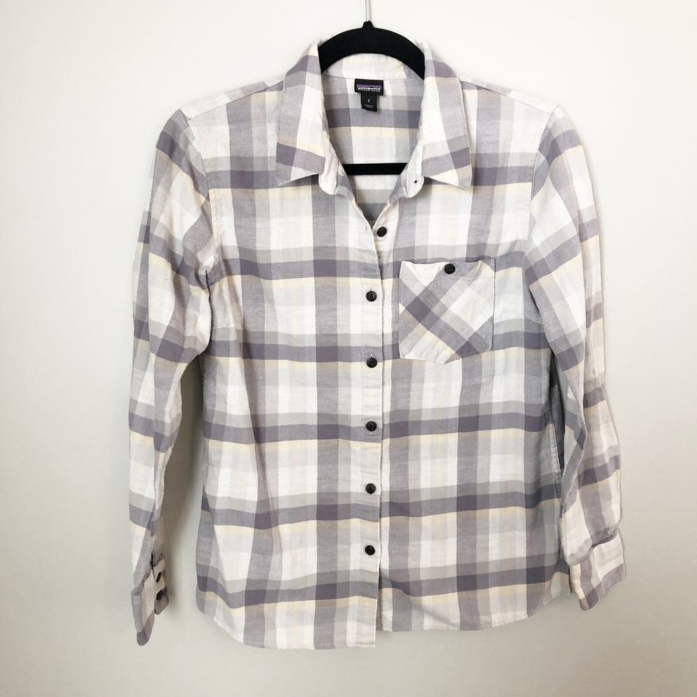 Patagonia heywood flannel plaid button down size 2